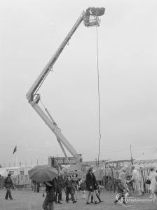 Dagenham Town Show 1972 at Central Park, Dagenham, showing Thames Television camera crew on crane, 1972