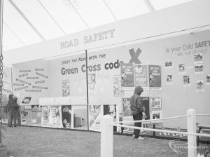 Dagenham Town Show 1972 at Central Park, Dagenham, showing Civic Marquee with Road Safety display, 1972