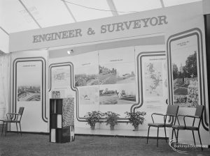 Dagenham Town Show 1972 at Central Park, Dagenham, showing Civic Marquee with Engineer and Surveyor display, 1972
