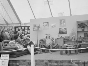 Dagenham Town Show 1972 at Central Park, Dagenham, showing Barking Photographic Society lounge and display of photographs, 1972