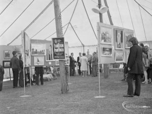 Dagenham Town Show 1972 at Central Park, Dagenham, showing Barking Art Society display of paintings, 1972