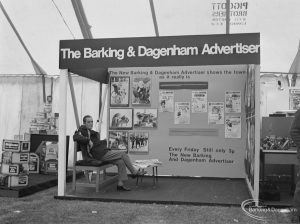 Dagenham Town Show 1972 at Central Park, Dagenham, showing ‘The Barking and Dagenham Advertiser’ stand, 1972