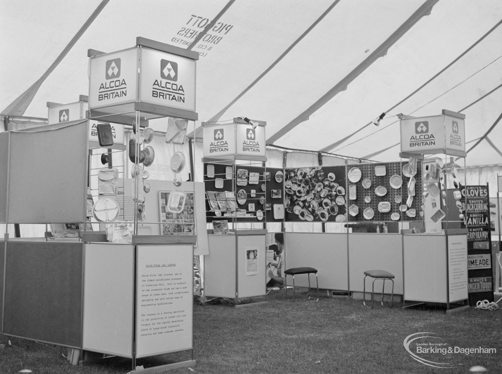 Dagenham Town Show 1972 at Central Park, Dagenham, showing Alcoa Britain display, 1972