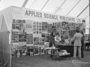 Dagenham Town Show 1972 at Central Park, Dagenham, showing Applied Science Publishers Limited stand, 1972