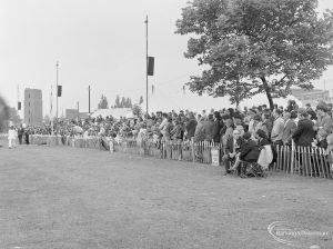 Dagenham Town Show 1972 at Central Park, Dagenham, showing view of spectators in arena from across green, 1972
