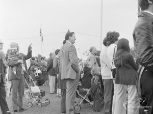 Dagenham Town Show 1972 at Central Park, Dagenham, showing side view of spectators in arena, 1972