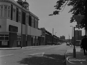 Old Barking, showing Westbury Arms Public House, west side flanking King Edward’s Road and looking south-east, 1973