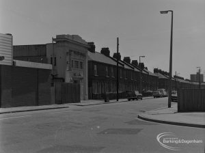 Old Barking, showing King Edward’s Road, east side from north end, looking east, 1973