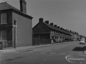 Old Barking, showing Howard Road, north side from King Edward’s Road, 1973