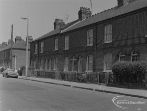 Old Barking, showing King Edward’s Road junction with Howard Road, taken from south, 1973