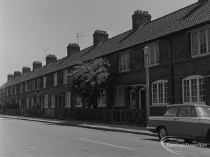 Old Barking, showing houses and tree on south side of Boundary Road, looking from north, 1973