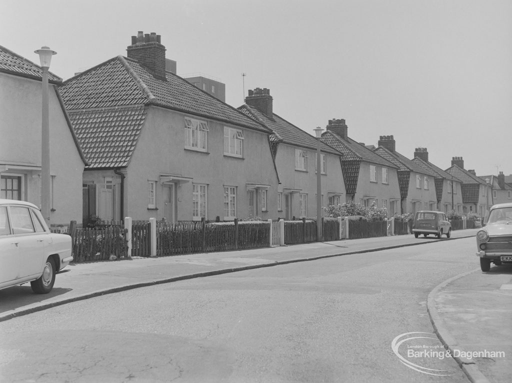 Old Barking, showing south end of Greatfields Road, 1973