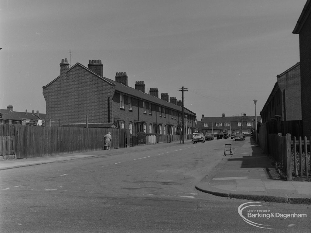 Old Barking, showing Boundary Road, north side from King Edward’s Road, 1973
