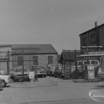 Old Barking, showing Wakering Road, yard of Barking Garage to north-west of Barking Garage, 1973