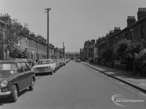 Old Barking, showing Glenny Road, general view from middle of road looking south-east, 1973
