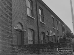 Old Barking, showing Glenny Road, houses on south-west side with decorated doorways, 1973