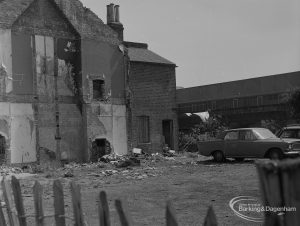 Old Barking, showing Glenny Road, site of demolished houses on south-west side between Bamford Road and Longbridge Road, 1973