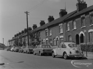 Old Barking, showing Glenny Road, north-east side looking north-west, 1973