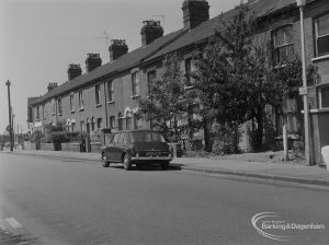 Old Barking, showing Glenny Road, north-east side looking north-west [further north-west of EES15992], 1973