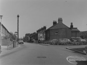Old Barking, showing Glenny Road from beyond Bamford Road, 1973