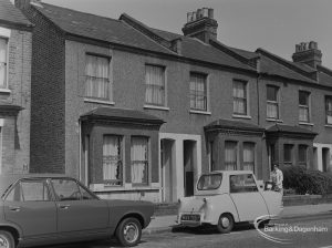 Old Barking showing Fanshawe Avenue, houses on north-east side, centre, 1973