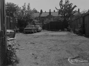Old Barking showing Fanshawe Avenue, cleared site on south-west side, 1973