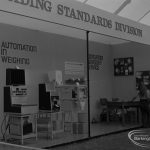 Dagenham Town Show 1973 at Central Park, Dagenham, showing Civic Services Marquee with ‘Automation in Weighing’ and ‘Consumer Advisory Service’ displays on Weights and Measures stand, 1973