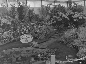 Dagenham Town Show 1973 at Central Park, Dagenham, showing Civic Services Marquee with London Borough of Redbridge Parks Department display, 1973
