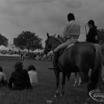 Dagenham Town Show 1973 at Central Park, Dagenham, showing Horse Trials with competitors about to lead off, 1973