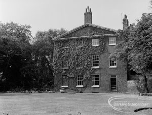 Barking Vicarage, showing rear view from north-west, 1974