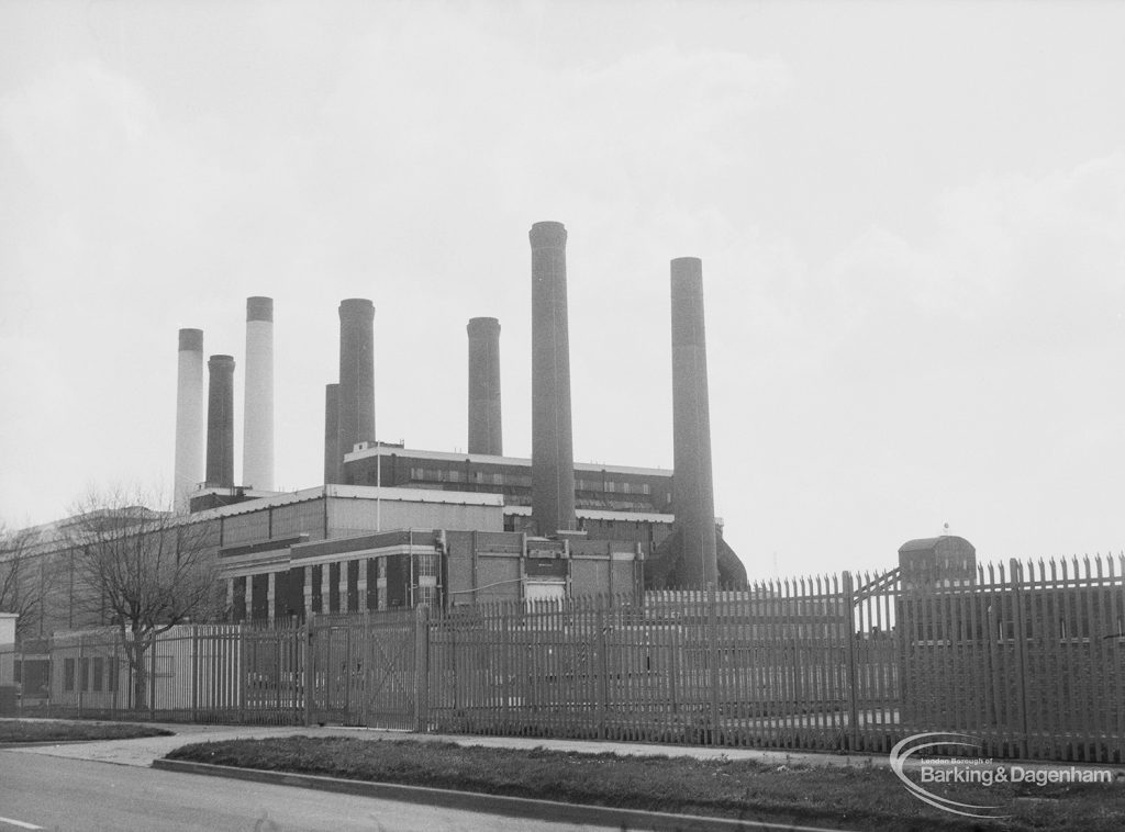 Barking Power Station from north-west, 1976