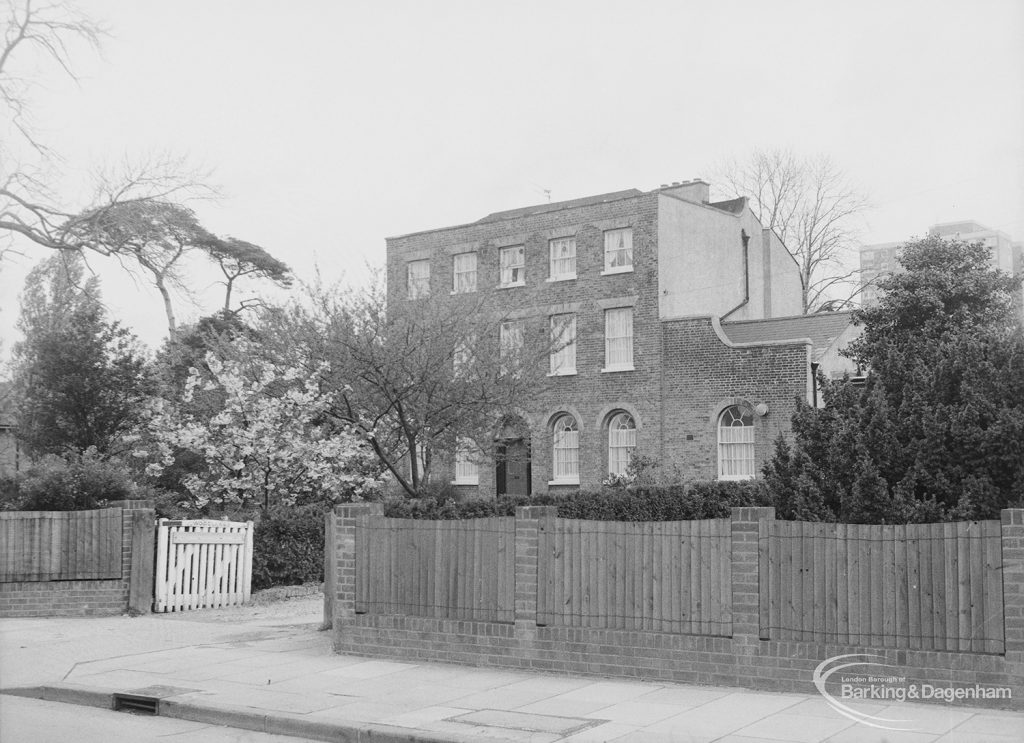 Woodlands House, Rainham Road North, Dagenham, from south-east, 1976