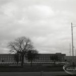 The Civic Centre, Dagenham, and new extension, taken from far west, 31 January 1965