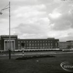 The Civic Centre, Dagenham, showing south half of main front of the building, 31 January 1965