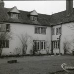 Exterior of Valence House, Dagenham, showing non-matching window in old kitchen, 5 February 1965