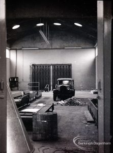 Dagenham Council salvage, showing unfurnished interior of the new salvage plant, 9 February 1965