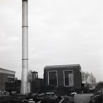 Dagenham Council salvage, showing exterior view of new incinerator and chimney, 9 February 1965