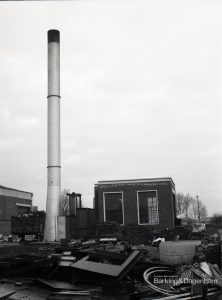 Dagenham Council salvage, showing exterior view of new incinerator and chimney, 9 February 1965