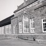 Charlecote School, Dagenham, showing the west end of the front from south-west, 1965