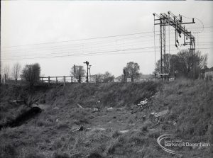 Wantz Sewer Environment scheme, showing railway line to right of bridge, 1965
