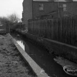 Wantz Sewer Environment scheme, showing enclosed Wantz Stream by fence, 1965