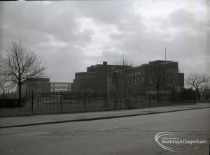 Waterways new balancing lake for Wantz, looking towards Civic Centre,1965