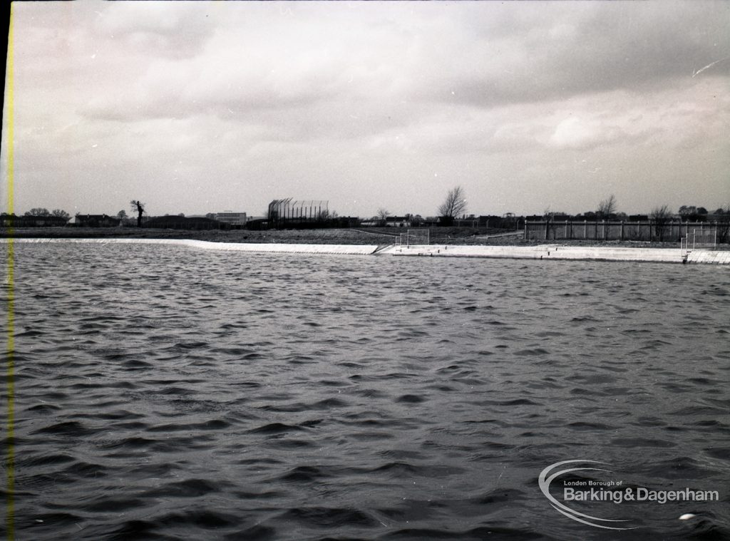 Waterways, showing panoramic view from north-east of new balancing lake for Wantz,1965