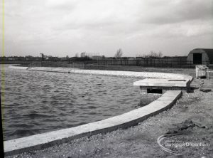 Waterways, showing new balancing lake for Wantz, showing the embanked section from south,1965