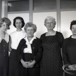 Reception for Dagenham Borough Surveyor and Engineer Mr Jack Jones, showing group of staff, 1965