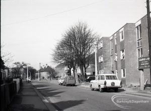 Dagenham highways showing Mill Lane, Chadwell Heath with new flats, 1965