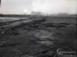 Dagenham Sewage Works Reconstruction IV showing swamp, to west,1965