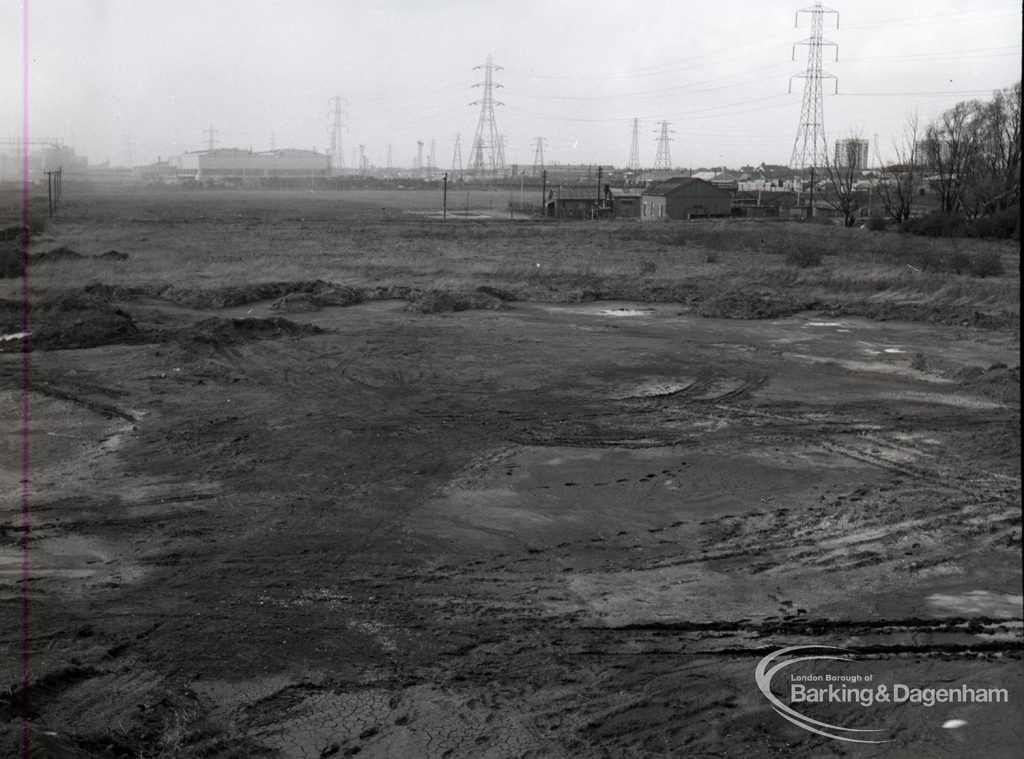 Dagenham Sewage Works Reconstruction IV showing swamp, to west-north-west,1965