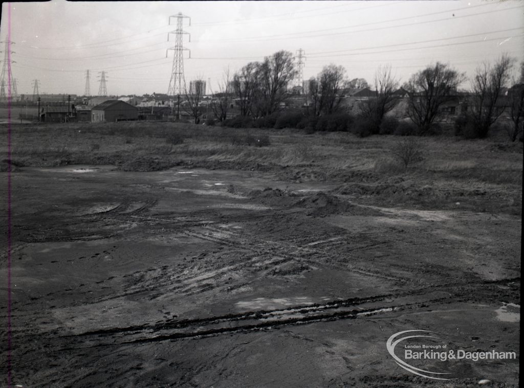 Dagenham Sewage Works Reconstruction IV showing swamp, to north-west,1965