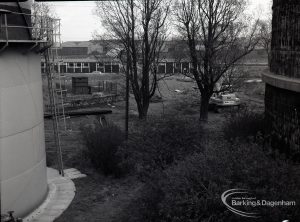 Dagenham Sewage Works Reconstruction IV showing area between gasholders,1965